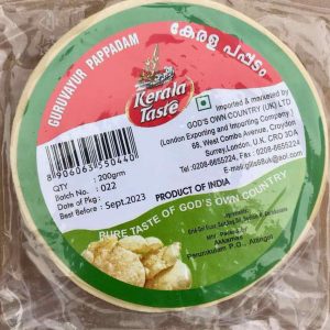 Kerala Taste Guruvayur Pappad – 200g