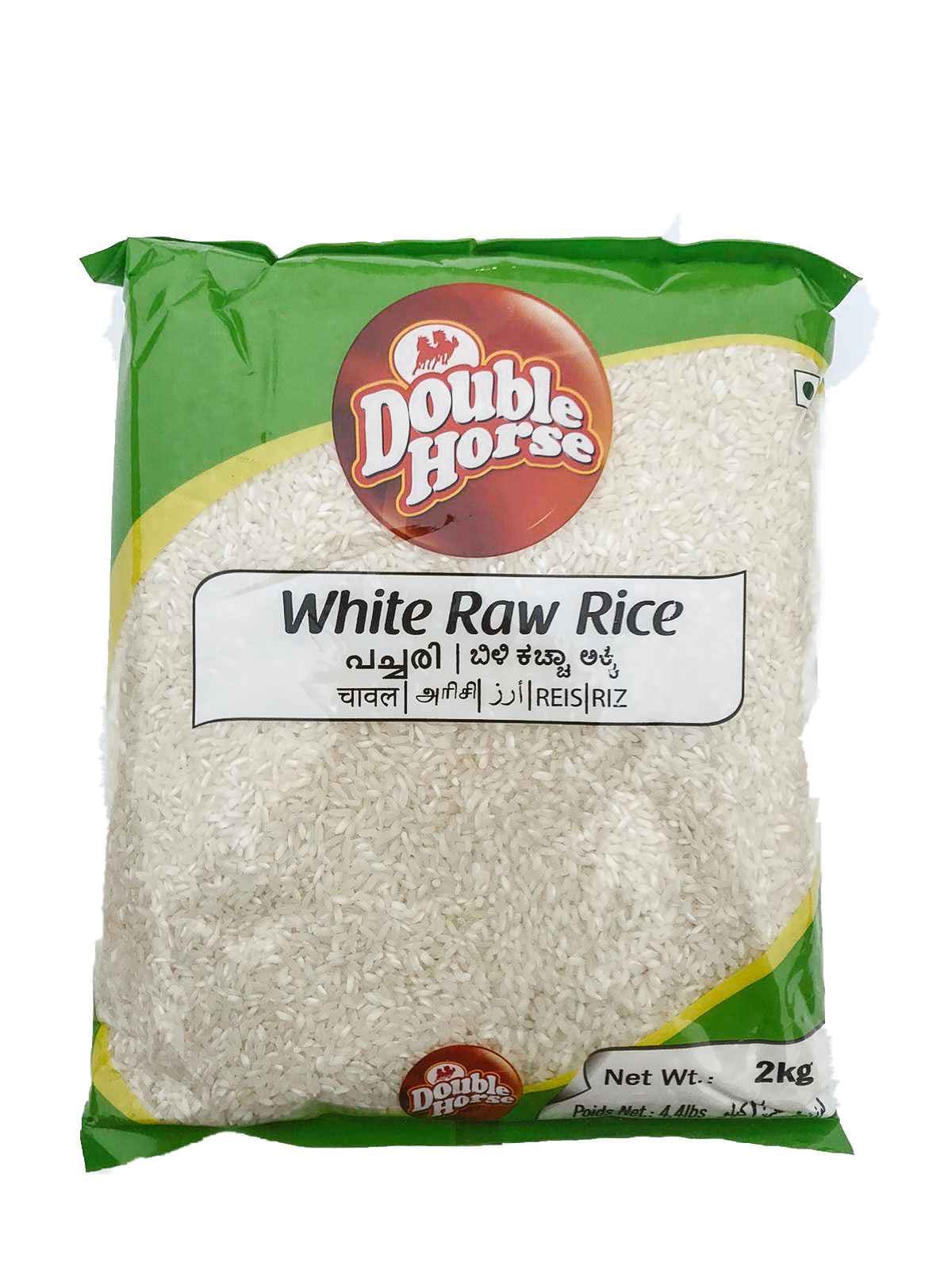 Double Horse White Raw Rice (Pachari) - 2kg - Flavour Chain