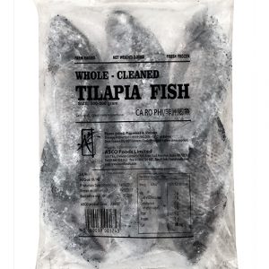 ASEAN SEAS Frozen Tilapia Fish (Gutted ) 300-500g  10% Glaz – 2.25kg